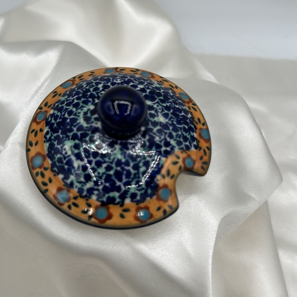 Polish Pottery Jam Jar with Spoon. - Picture 8 of 10